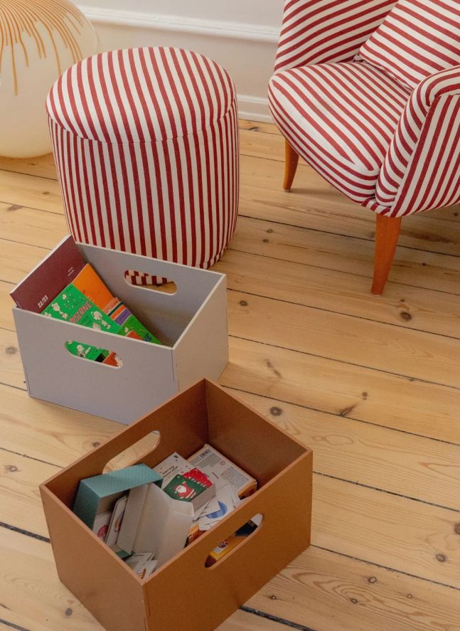 Boite de rangement en bois | Beige