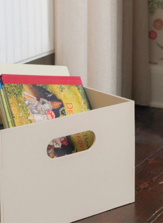Boite de rangement en bois | Beige