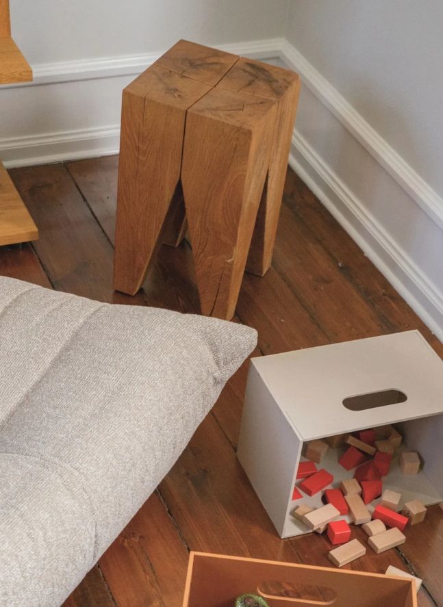 Boite de rangement en bois | Beige