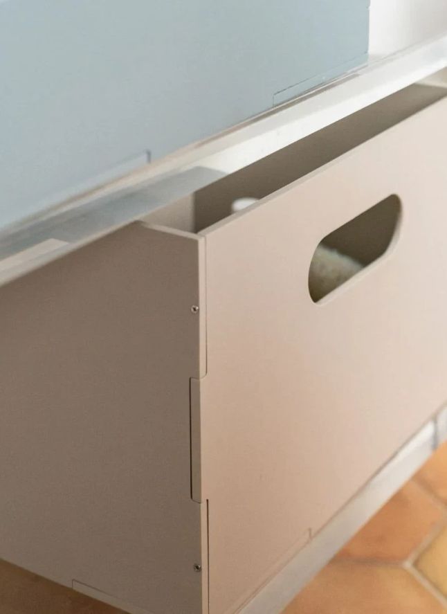 Boite de rangement en bois | Beige