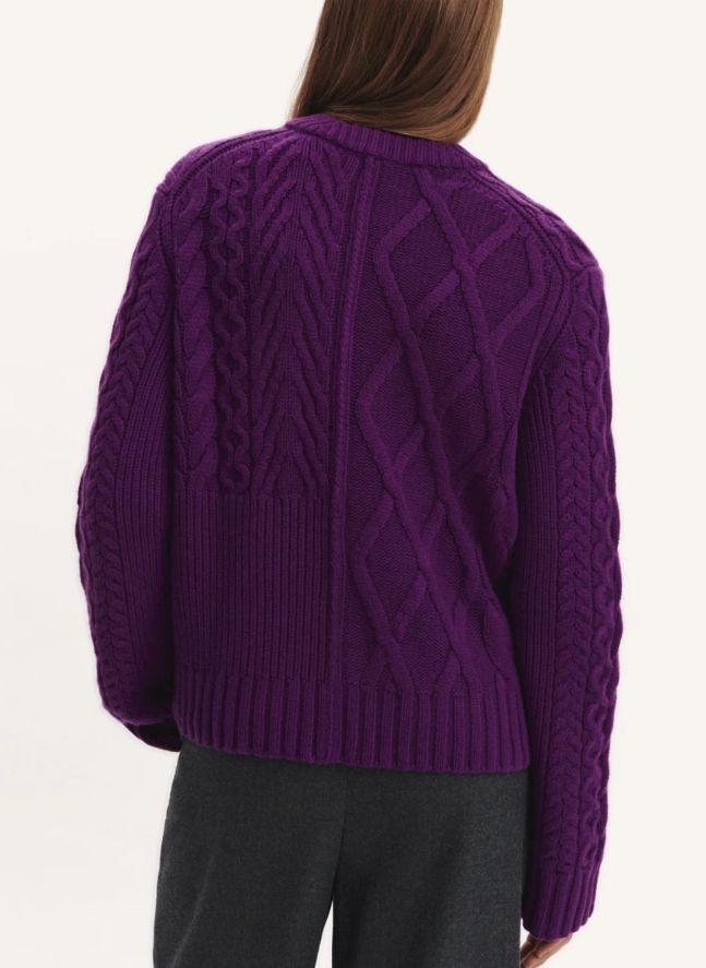 Pull Patchwork Cachemire | Violet