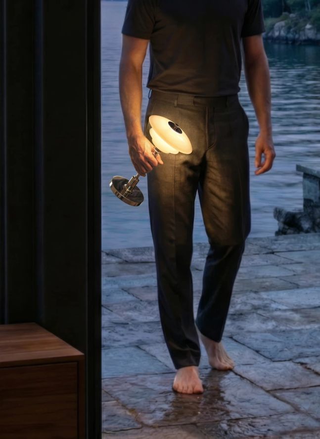 Lampe à poser portable PH 1-1, Louis Poulsen | Chromé