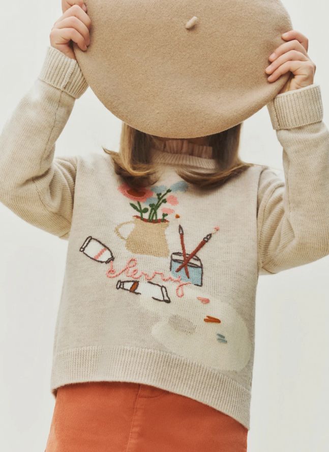 Jupe Merryl Velours Coton Bio | Abricot