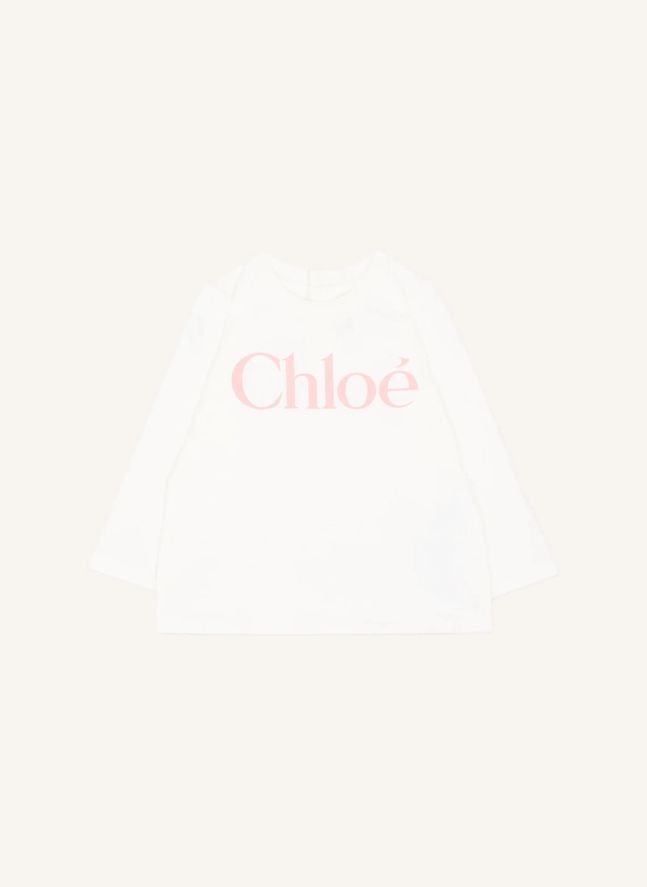 T-shirt Manches Longues Chloé Coton Bio | Blanc