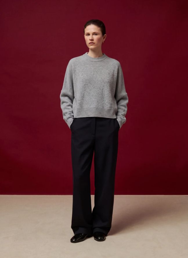Pull Bruce Laine Mérinos | Gris