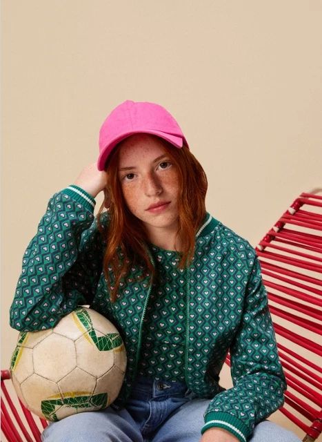 Veste Petits Cœurs | Vert émeraude