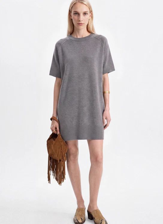 Robe Hermione Laine Mérinos | Gris chiné