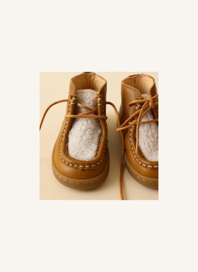 Chaussures Premiers Pas Fourrées Octave | Camel
