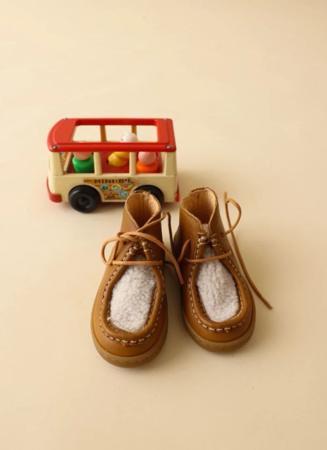 Chaussures Premiers Pas Fourrées Octave | Camel