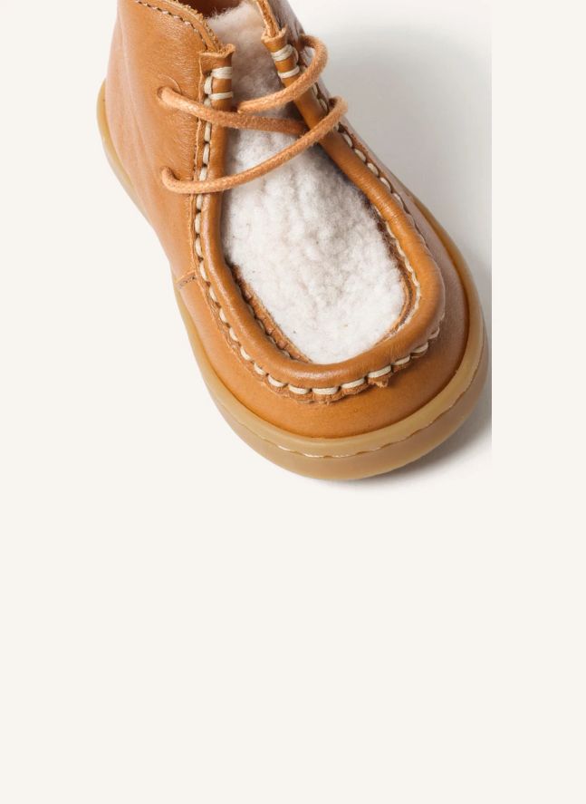 Chaussures Premiers Pas Fourrées Octave | Camel