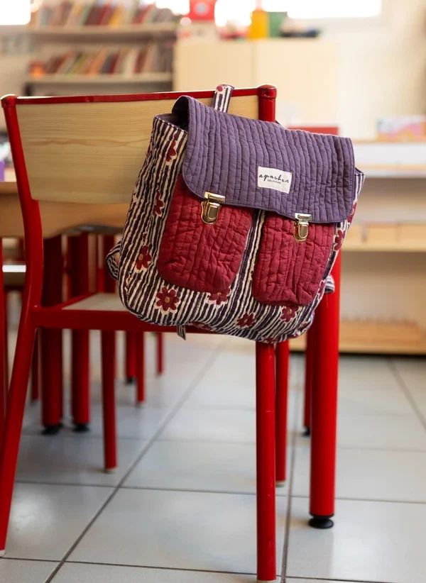 Mochila de rayas Suji | Azul Marino