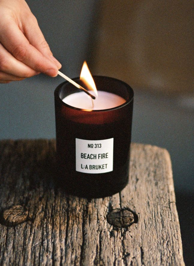 Bougie parfumée Beach Fire - 260g | Non teinté