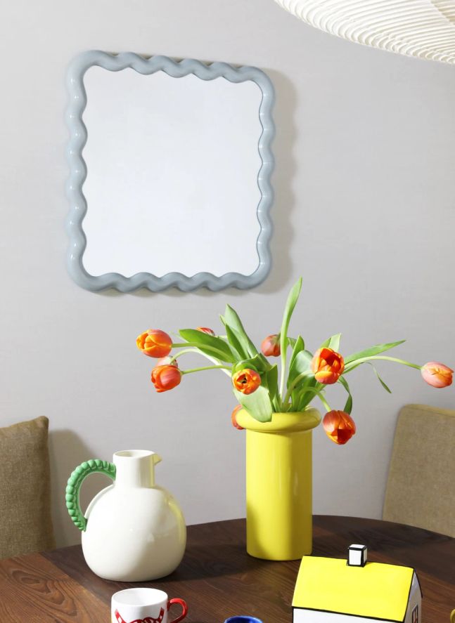 Miroir Zigzag | Bleu Clair