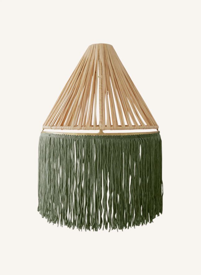 Applique en raphia | Vert mousse