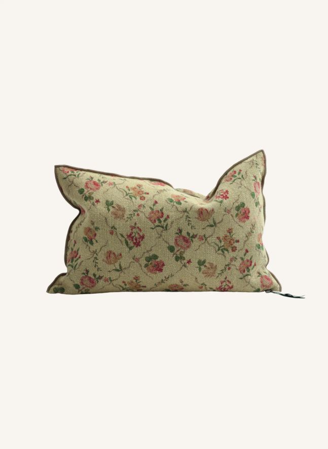 Coussin Vice Versa en lin Jardin Secret | Crème