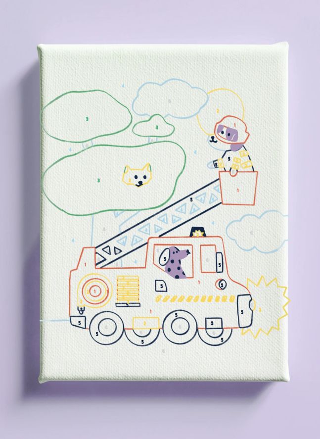 Peinture au numéro enfant - Wouf