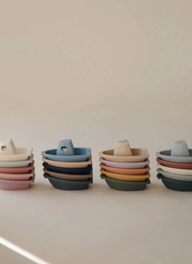 Bateaux bath toys - Set of 5 | Pink