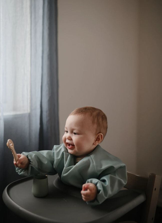 Cuillères bébé en silicone | Beige