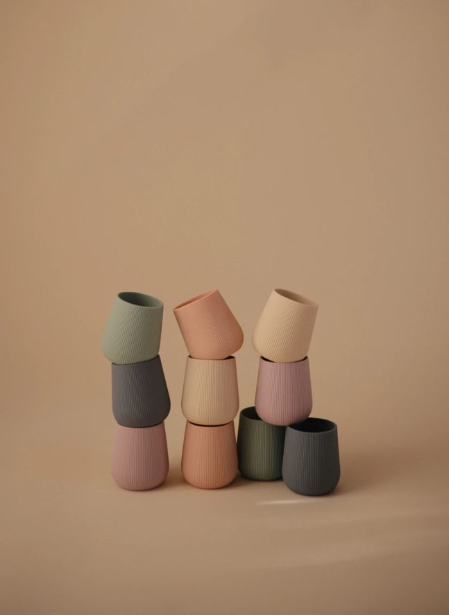 Gobelet bébé en silicone | Beige