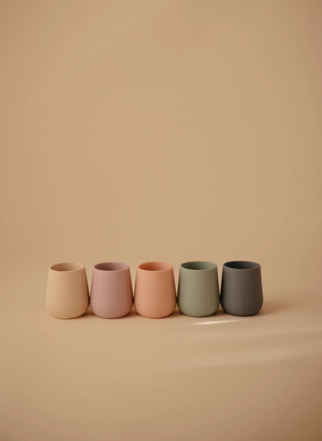 Gobelet bébé en silicone | Beige