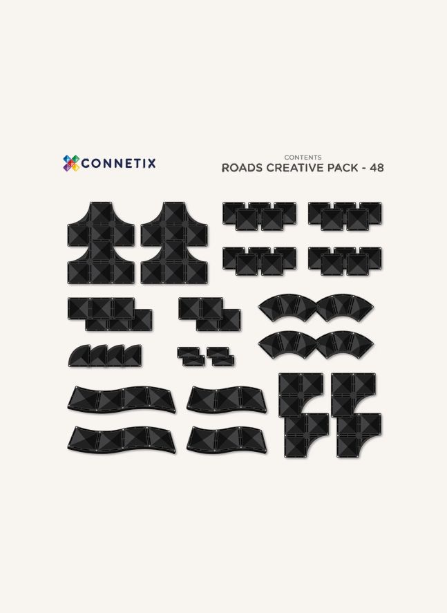 Roads Creative pack - 48 pieces | Black