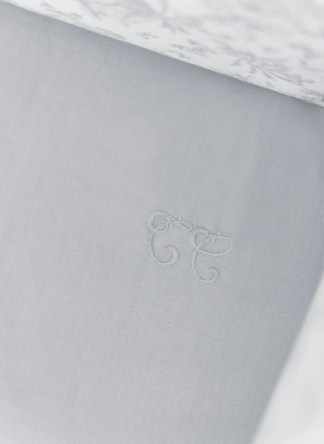 Drap-housse Toile de Jouy | Gris