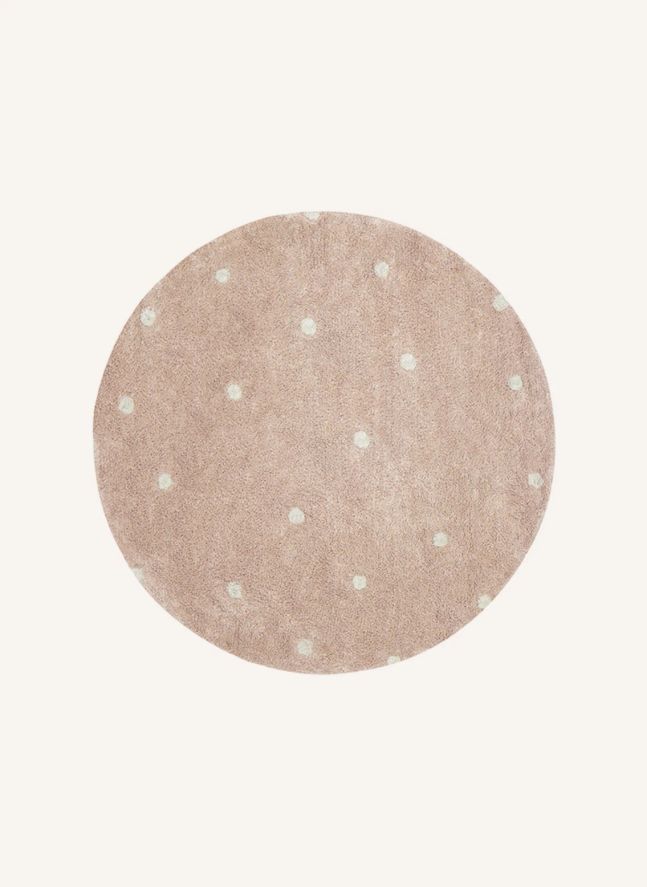 Tapis rond Dot | Rose