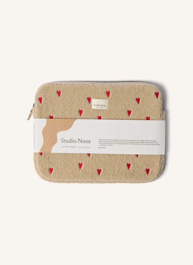 Housse d'ordinateur Hearts | Ecru