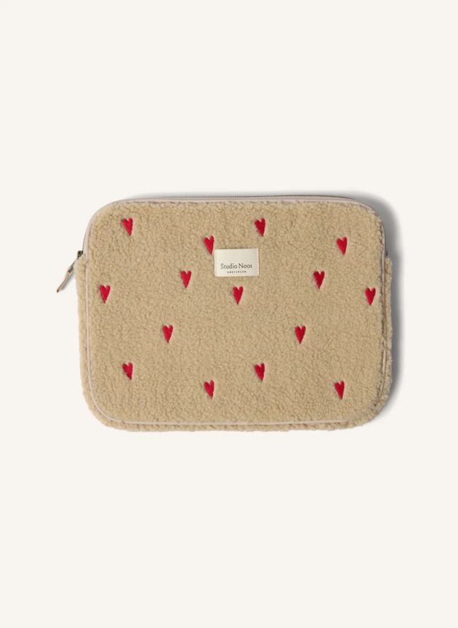 Housse d'ordinateur Hearts | Ecru