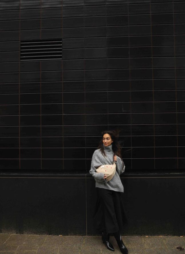 Sac banane Hearts | Ecru