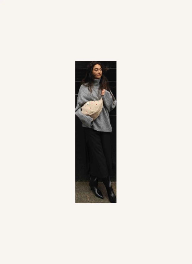 Sac banane Hearts | Ecru