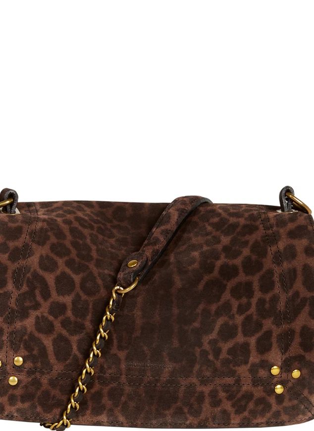 Sac Bobi Croûte Velours Léopard | Marron