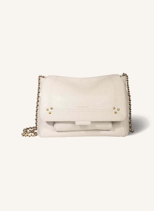 Sac Lulu M Chèvre Grainé | Ecru