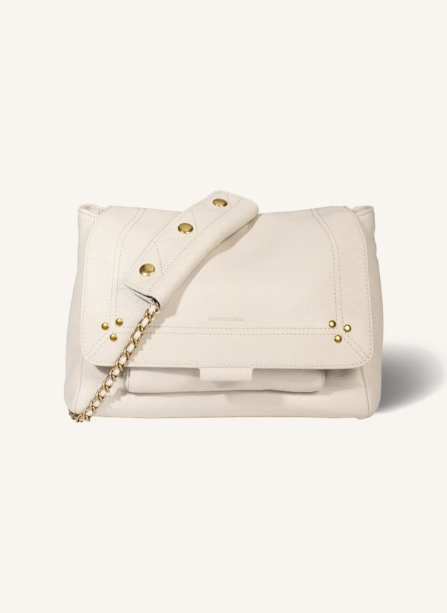 Sac Lulu M Chèvre Grainé | Ecru