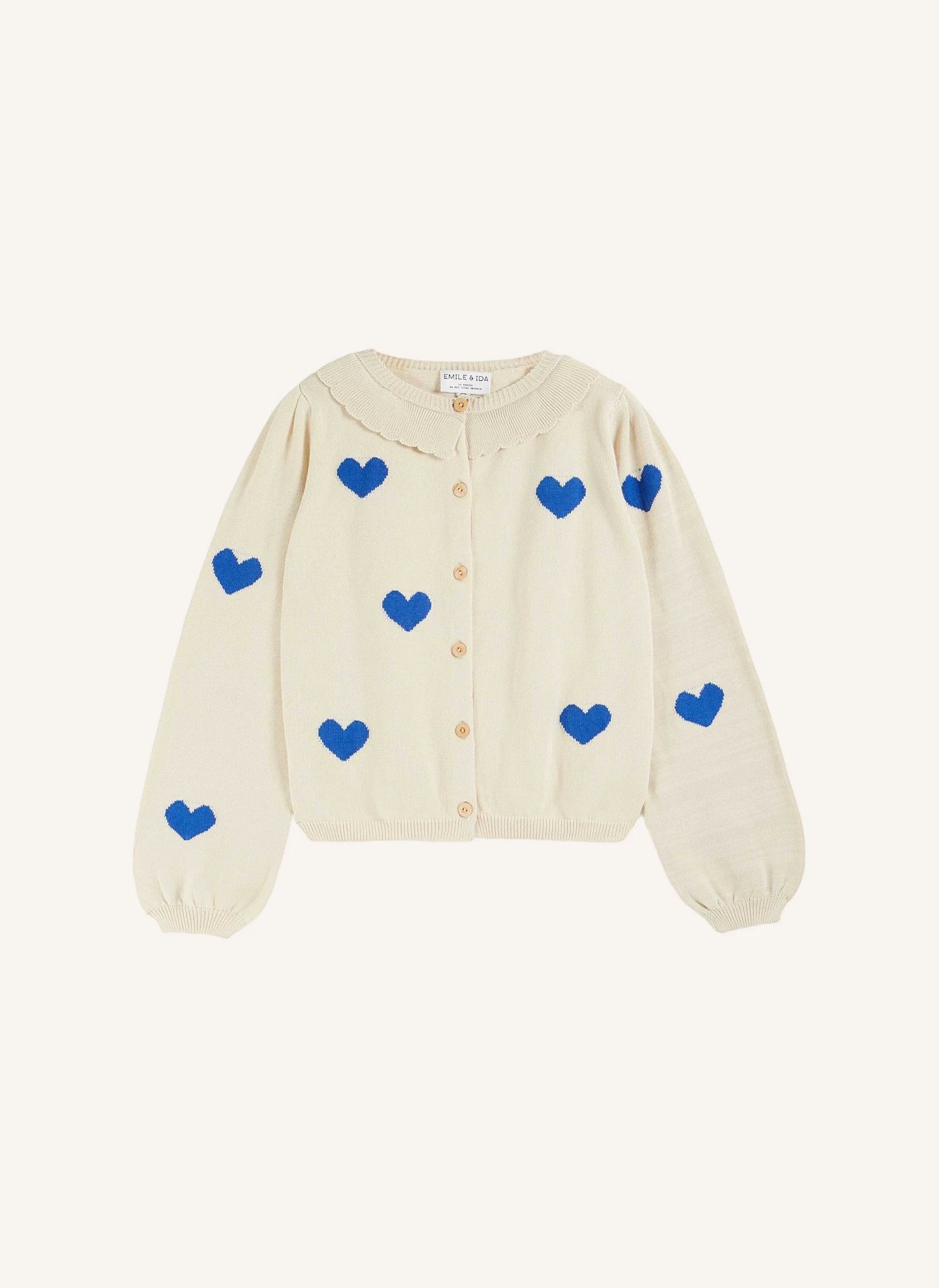 Cardigan Boum Coton Bio | Ecru- Image produit n°0