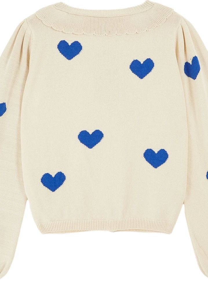 Cardigan Boum Coton Bio | Ecru- Image produit n°3
