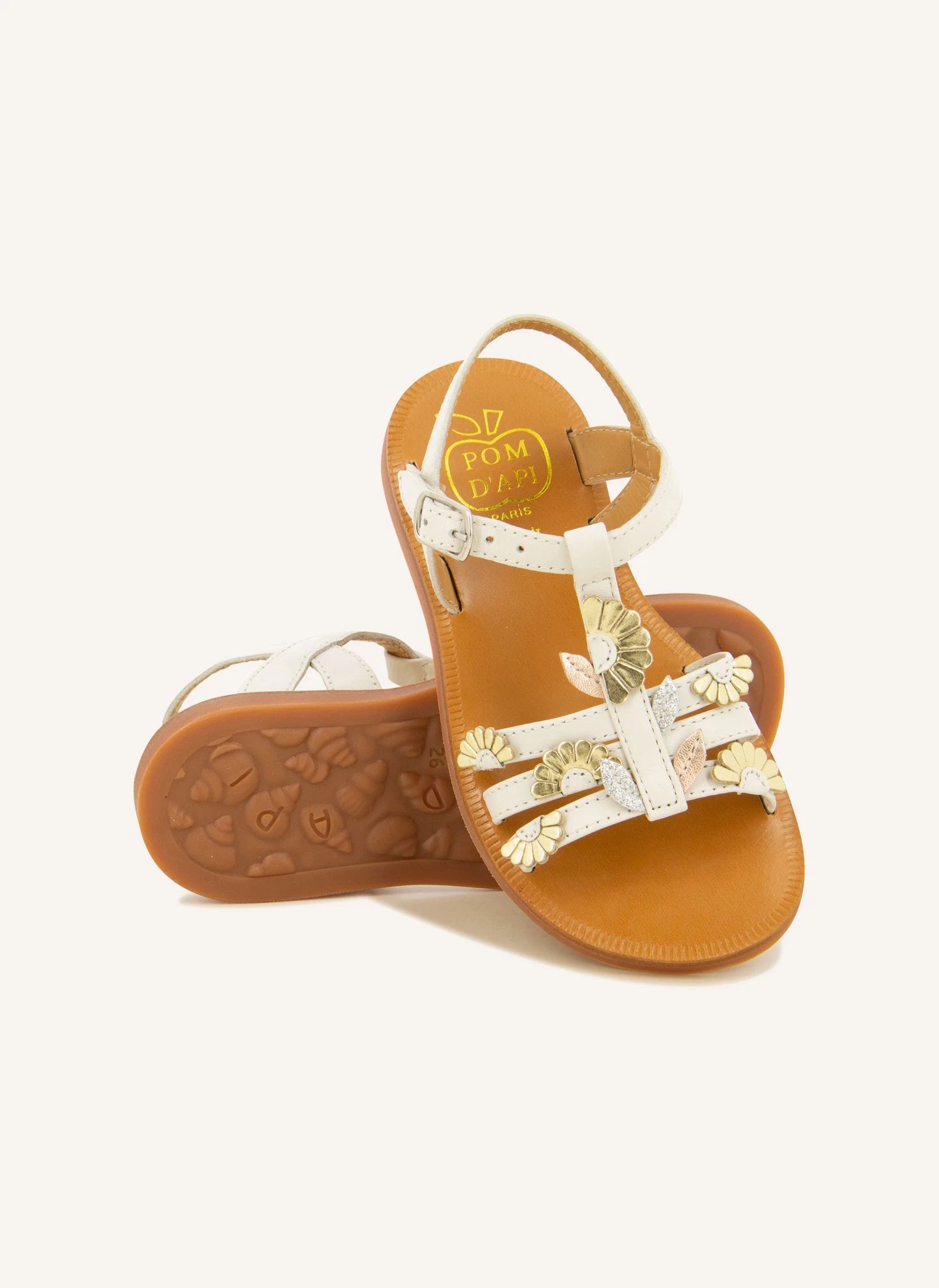 Sandales Plagette Multi Daisy | Crème- Image produit n°1