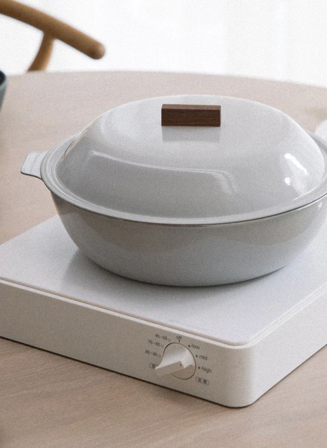 Kakomi enamel casserole | Ivory