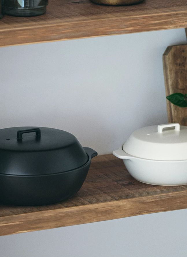 Kakomi enamel casserole | Ivory