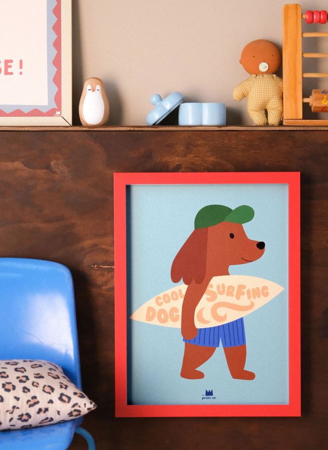 Póster Dog Surfer