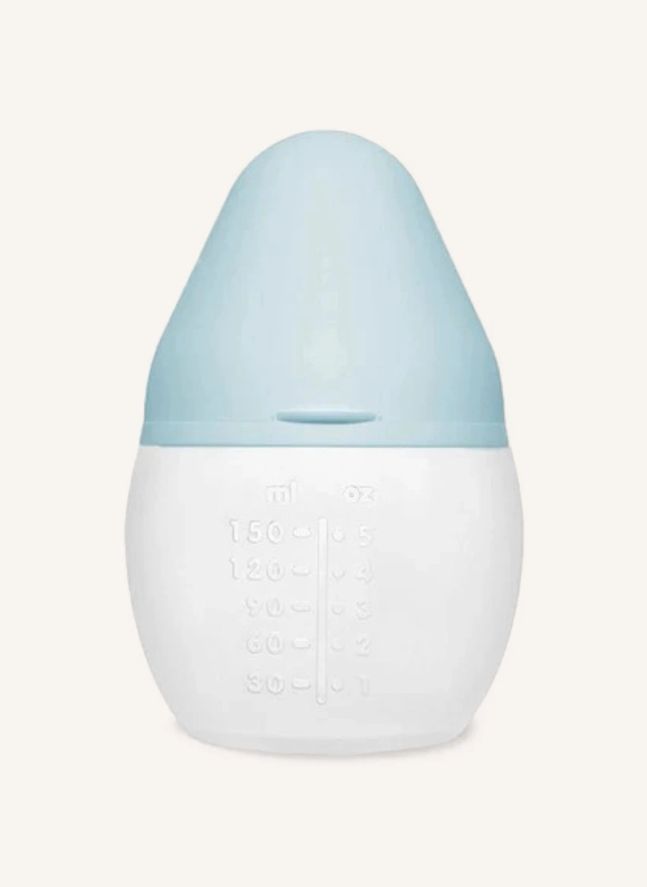 Biberon en silicone médical et tétine physiologique | Bleu pâle