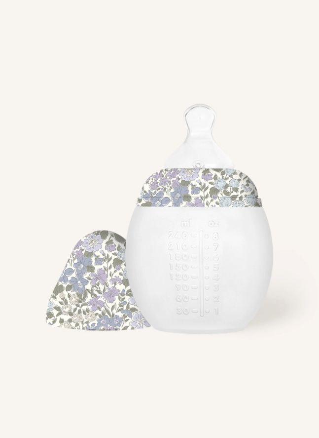 Biberón y tetina fisiológica de silicona médica Joanna Louise - Elhée x Liberty | Lavanda