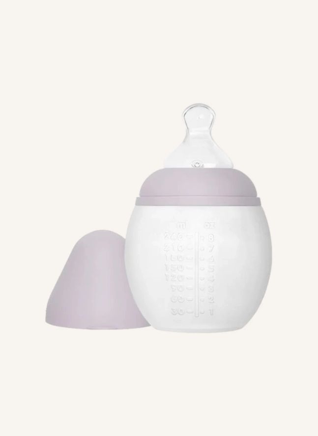 Biberon en silicone médical et tétine physiologique | 	Lilas