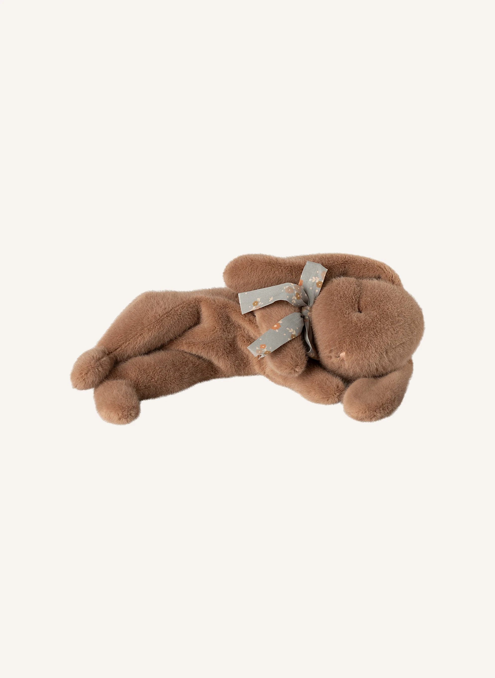 Peluche Lapin dormeur | Chocolat- Image produit n°0