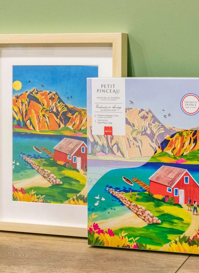 Kit de peinture au numéro - Norvège par Nolwenn Studio