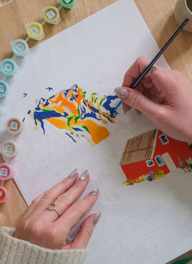 Kit de peinture au numéro - Norvège par Nolwenn Studio