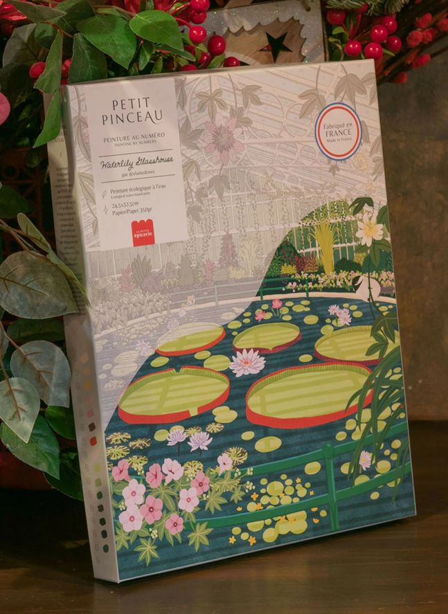 Kit de peinture au numéro - Waterlily Glasshouse par Elaine Lee