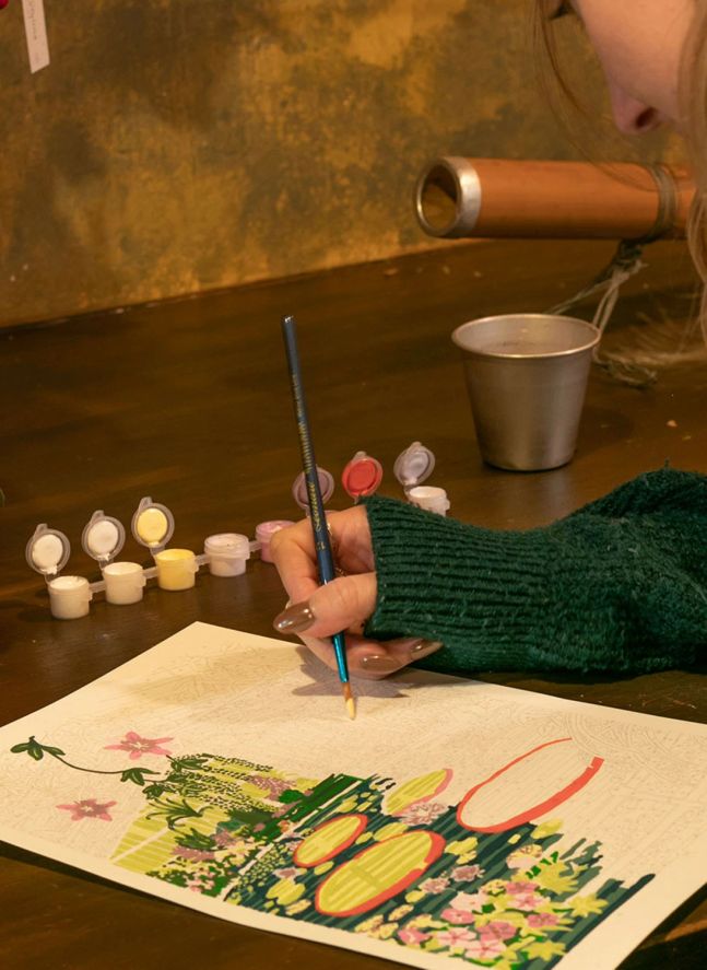 Kit de peinture au numéro - Waterlily Glasshouse par Elaine Lee