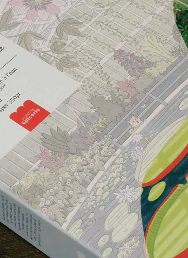 Kit de peinture au numéro - Waterlily Glasshouse par Elaine Lee