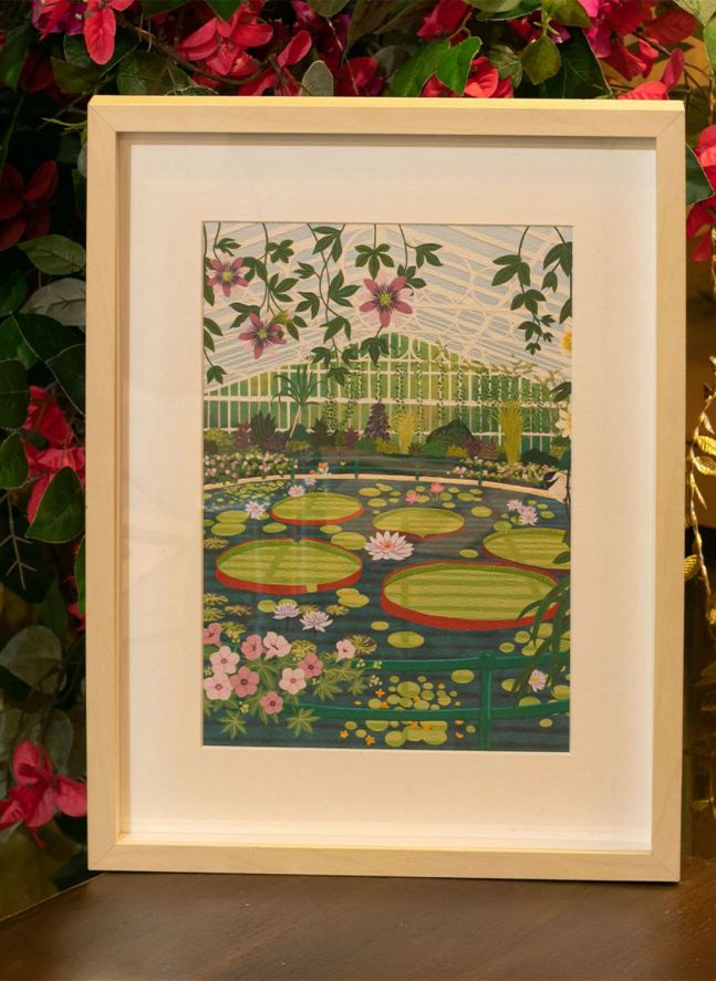 Kit de peinture au numéro - Waterlily Glasshouse par Elaine Lee